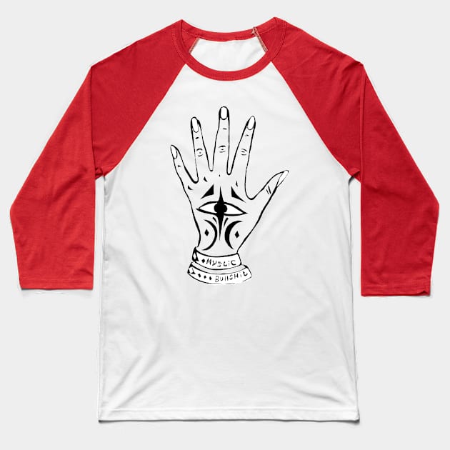 Mystic Occult Bullshit Baseball T-Shirt by PoesUnderstudy